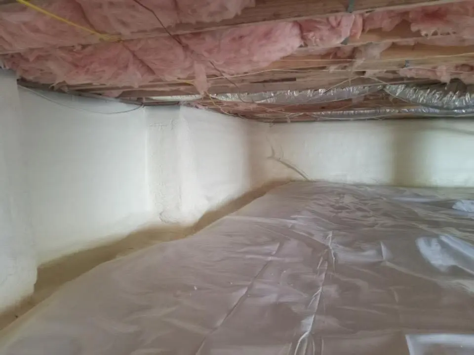 Crawl space encapsulation with closed-cell spray foam for Spray Foam Roofing in Winton